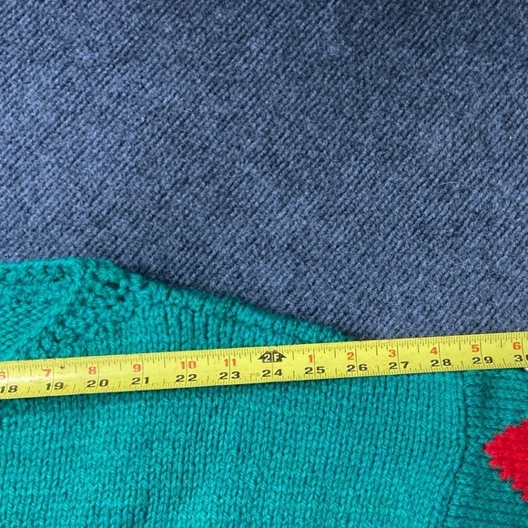 Handmade Wool Fair Isle Sweater Men’s L/XL Vintage Knit Jumper DAN Embroidered - Picture 6 of 7